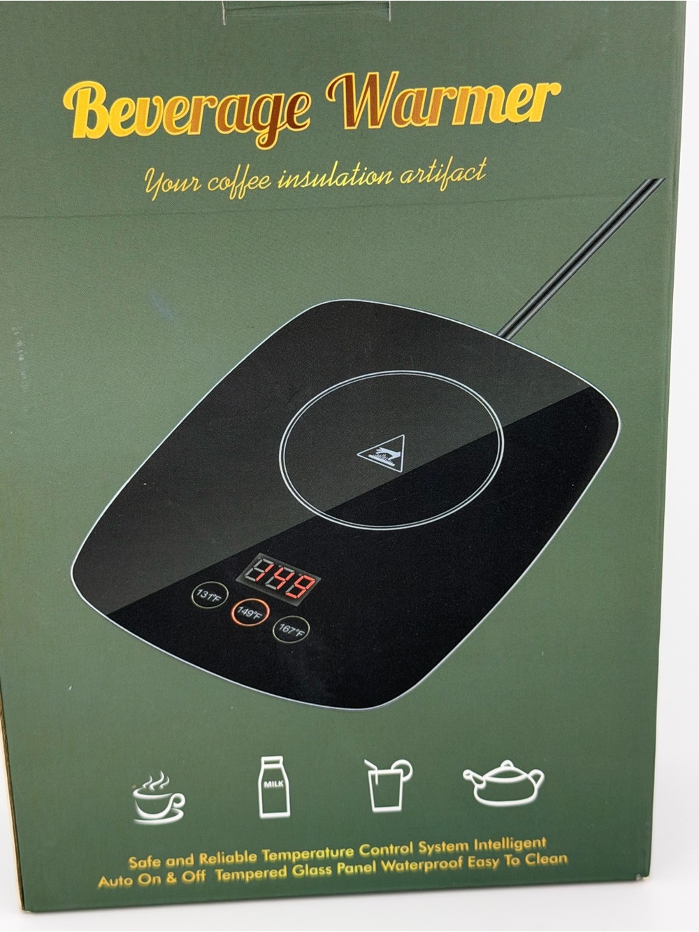 Black Beverage Warmer with Temperature Control